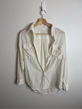 Equipment Silk Button Down Shirt Blouse white size xs